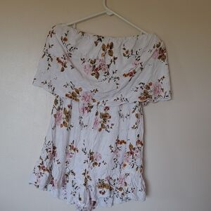 American Eagle Outfitters Floral Embroidered Top